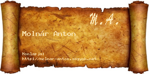 Molnár Anton névjegykártya